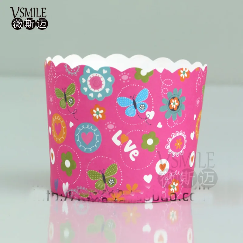 Большой размер 50 шт./пакет розовые цветы Бабочка любовь дизайн с днем рождения