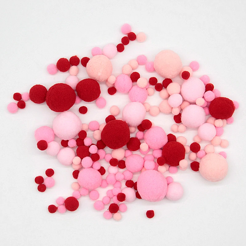 010203 mix size 20 г смесь цветов Pom 8/10/15/20/25/30 мм DIY ручной работы из мягкого меха флеш Мяч Помпона отмечание праздника украшение аксессуары - Цвет: 010203 mix size