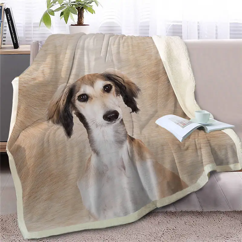 Dog3 BlessLiving English Cocker Spaniel Sherpa Bed Blanket 3D Animal Dog Throw Blanket Soft Plush Bedspreads Bedding 150x200 Dropship - Цвет: Dog3