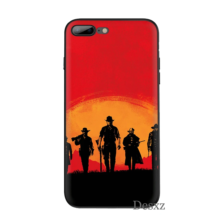 B2 Desxz сотовый силиконовый чехол для телефона TPU для iPhone 7 8 6 6s Plus X XS Max XR 5 5S SE чехол крутая игра Красный изображения из фильма «Red Dead Redemption» 2 оболочки - Цвет: B2