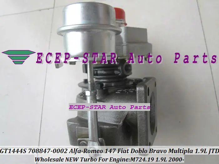 Бесплатная доставка GT1444S 708847 5002S 55191595 турбо для Fiat Doblo Bravo Multipla Alfa Romeo 147 1.9L JTD M724 724 19