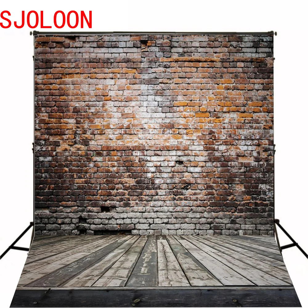 Виниловый фон SJOLOON с изображением кирпичной стены для детской фотосъемки