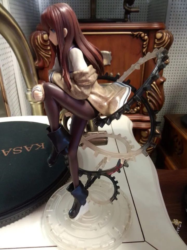 Huong Аниме Фигурка 21 см Steins Gate Makise Kurisu 1/8 весы ПВХ фигурка Коллекционная модель