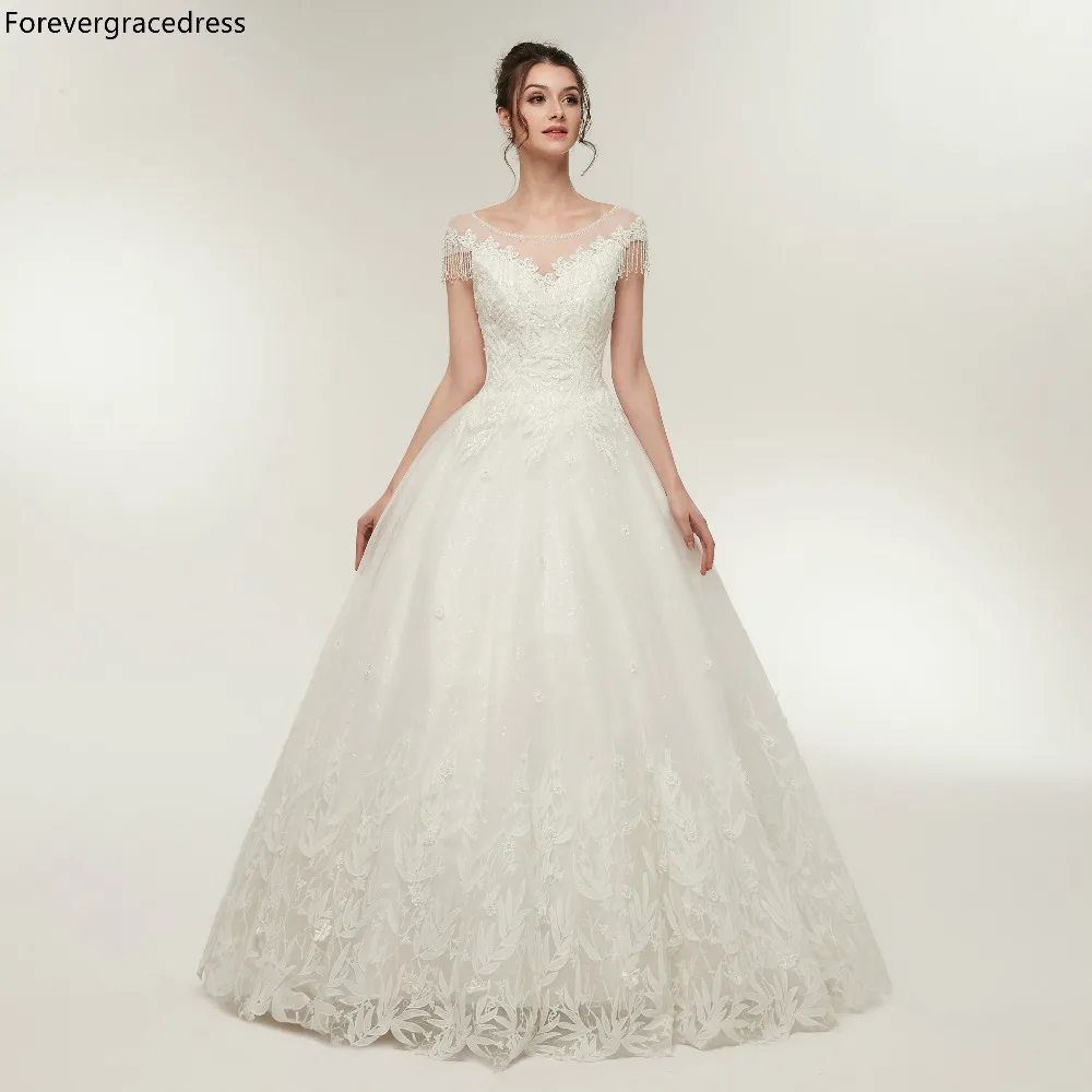 Forevergracedress Новые свадебные платья с рукавами крылышками 2019 трапециевидные