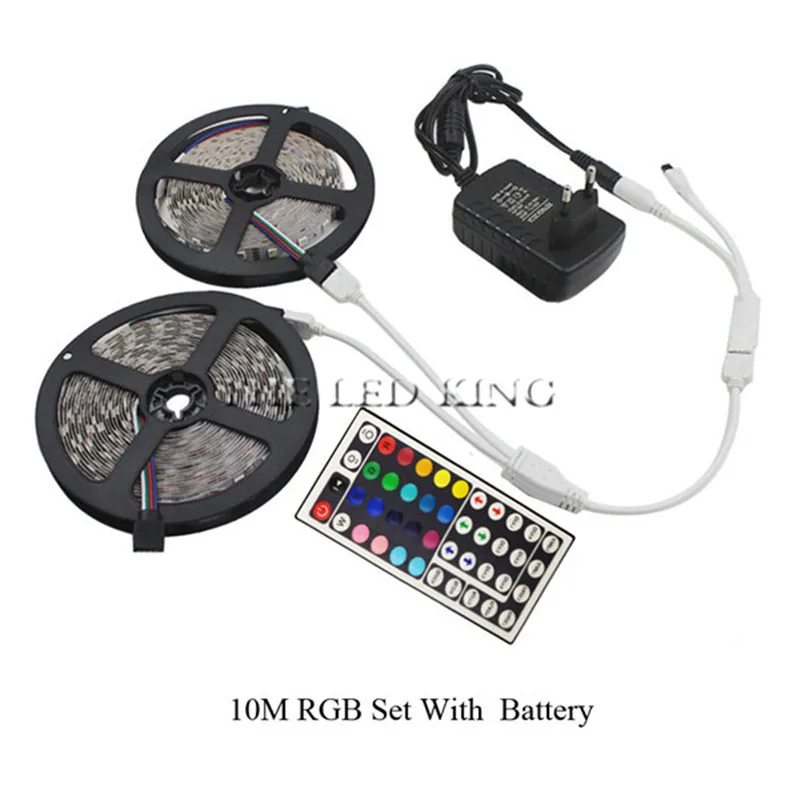 5 м 10 м 15 М 5050 Светодиодная лента 12 В постоянного тока RGB гибкая лента Светодиодная лента светильник с ИК-пультом дистанционного управления для дома, кухни, рождественской вечеринки