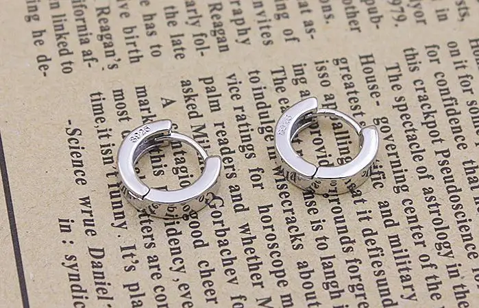 Женские серьги гвоздики из серебра 100% пробы с защитой от