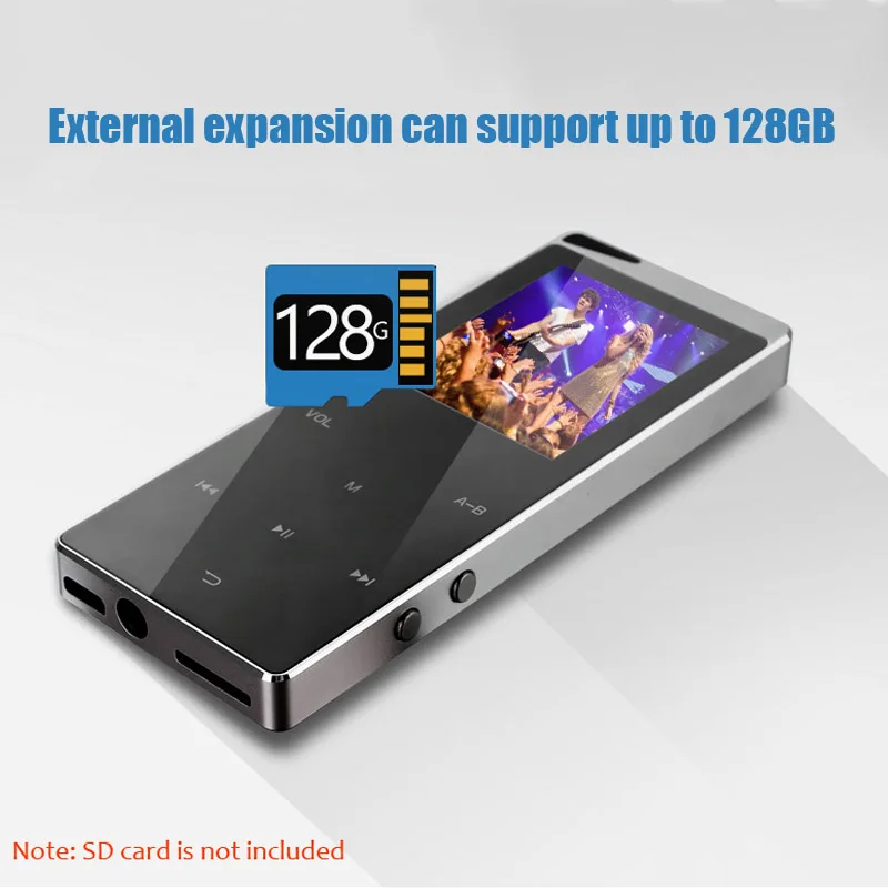 Роскошный Металлический mp4 плеер Bluetooth портативный тонкий MP3 MP4 медиаплеер 2 4