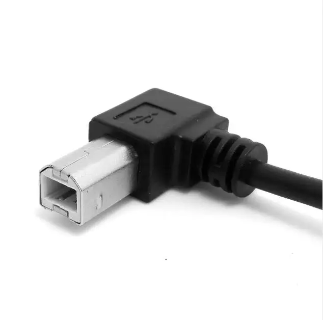 100 шт. USB 2 0 A папа в B кабель левый Угловой 90 градусов для принтера сканер жесткий