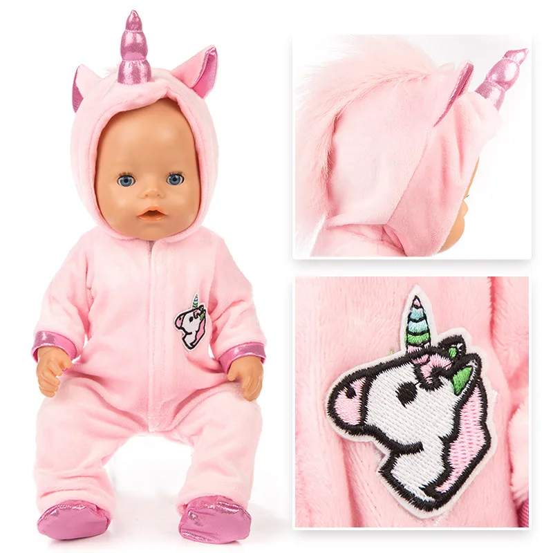 

Clothes for 43cm Born Doll Accessories Cartoon jumpsuit vest shorts