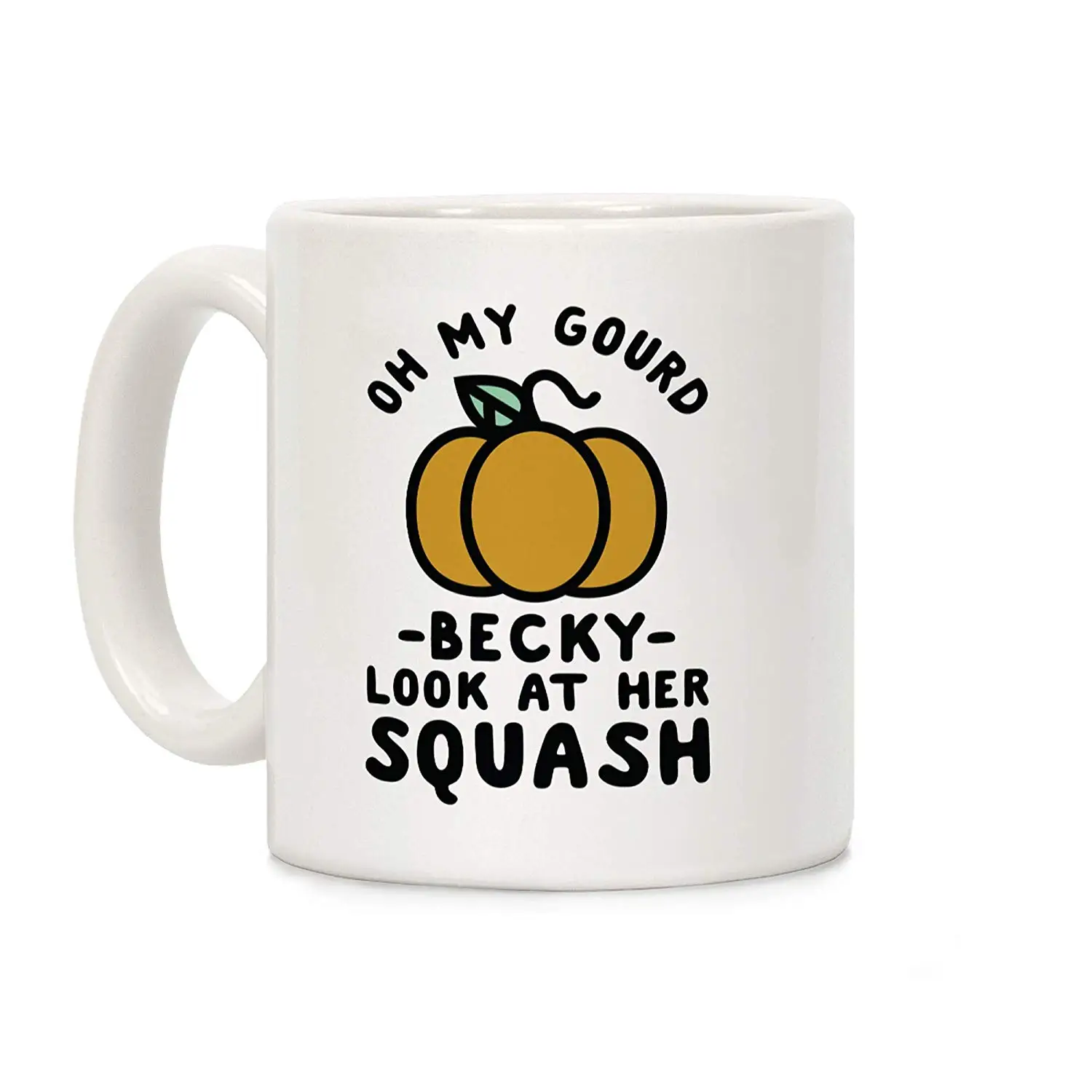 Керамическая кофейная кружка Oh My Gourd Becky Look at Her особенная тыква белая 11 унций | Дом