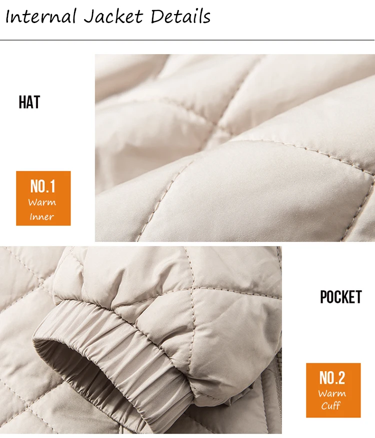 Men Women's Winter 2 Pcs Inside Cotton-Paded Jackets Outdoor Sport Waterproof Thermal Hiking Ski Mountain Climbing Jackets Coats