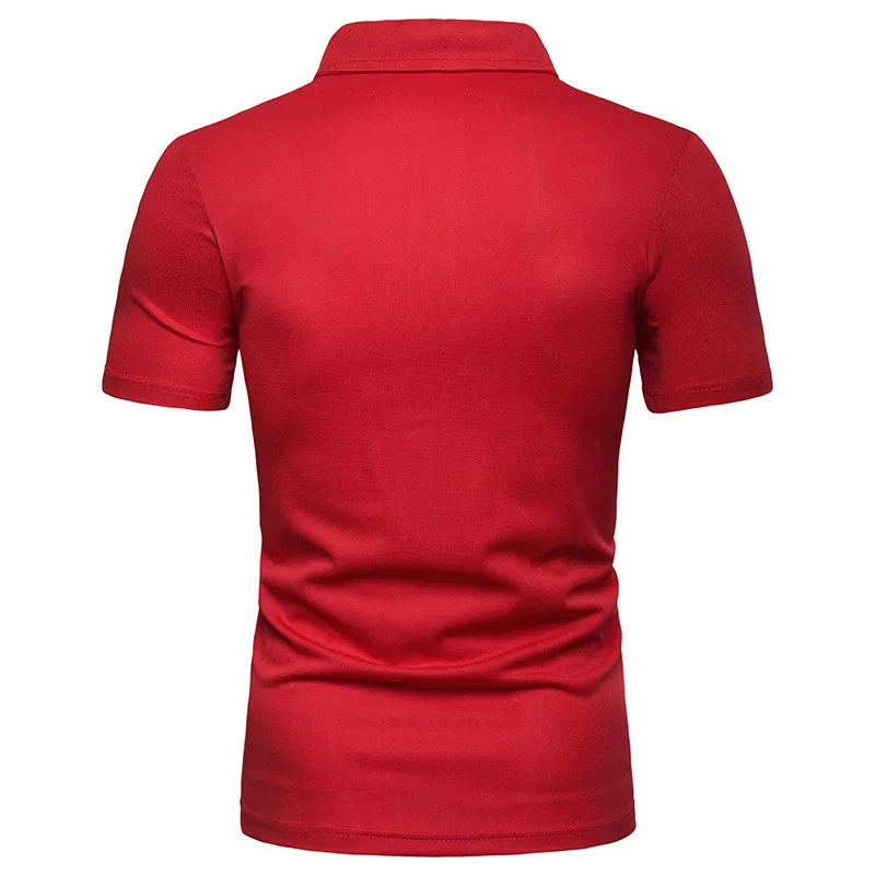 4 вида цветов мужская приталенная рубашка с коротким рукавом Poloshirt большие