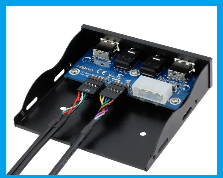 Настольный компьютер 3 5 &quotфлоппи Бей Сделай Сам 2 порта USB 0 Hub HD аудио мм Джек