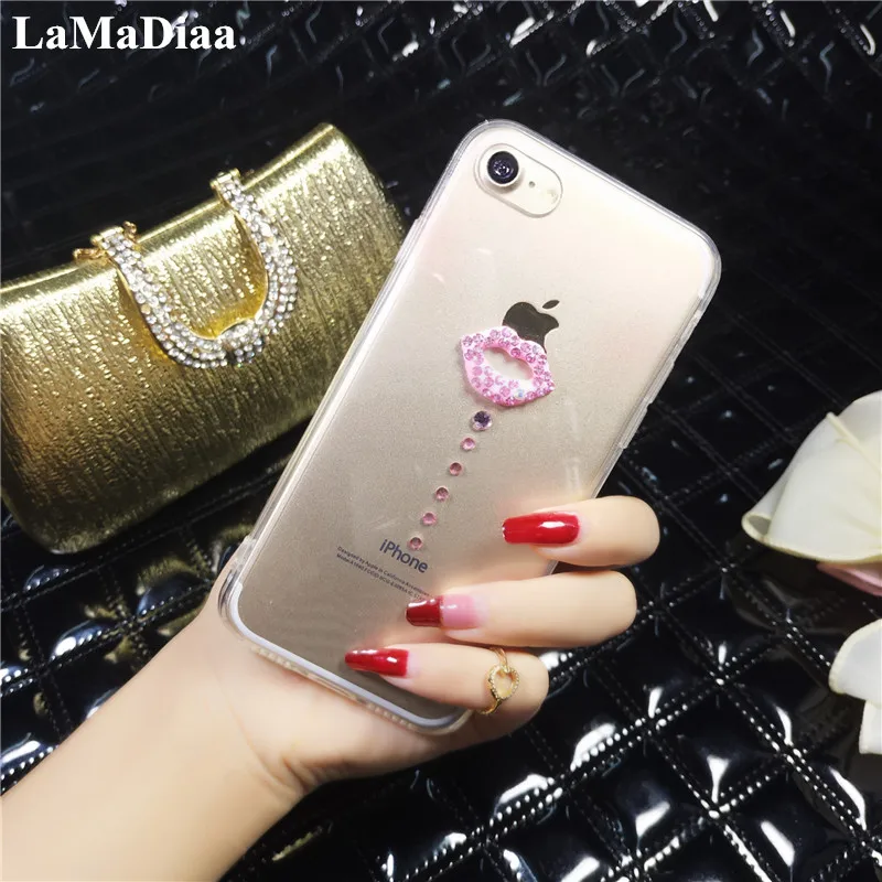 Алмазный чехол LaMaDiaa для Samsung S20 S21 S10 S9 S8 Plus S7 Note8 9 10 20 блестящий телефонный со