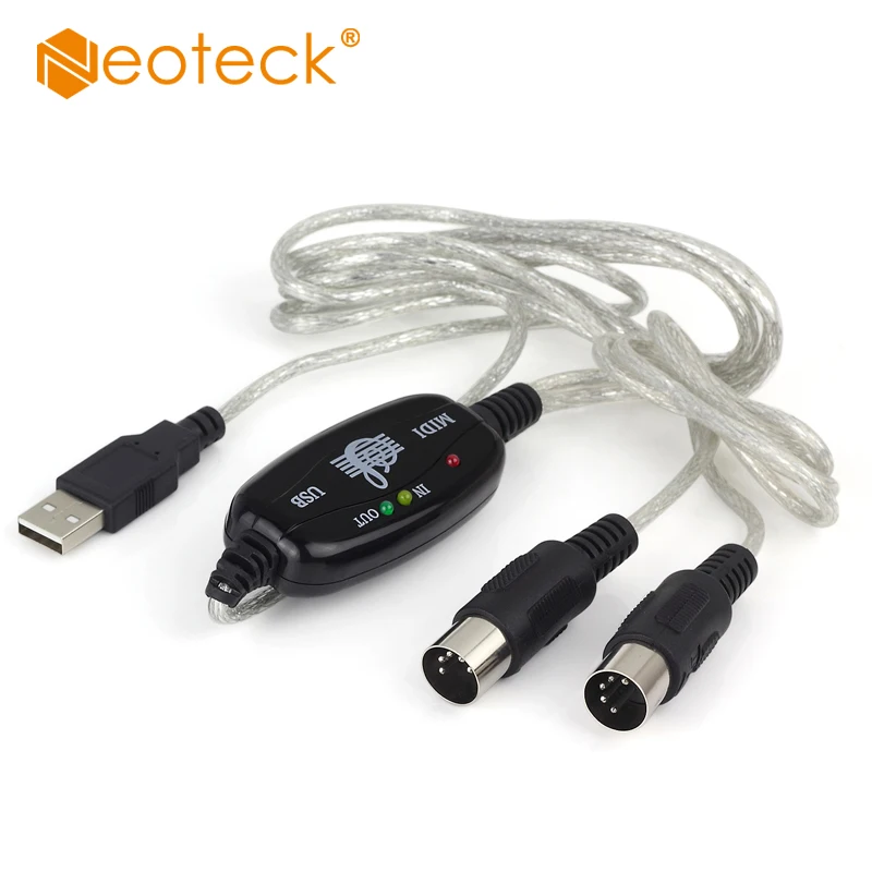 Кабель переходник Neoteck для ноутбука ПК Mac с USB разъемом MIDI|cable converter|converter cablemusic cable |