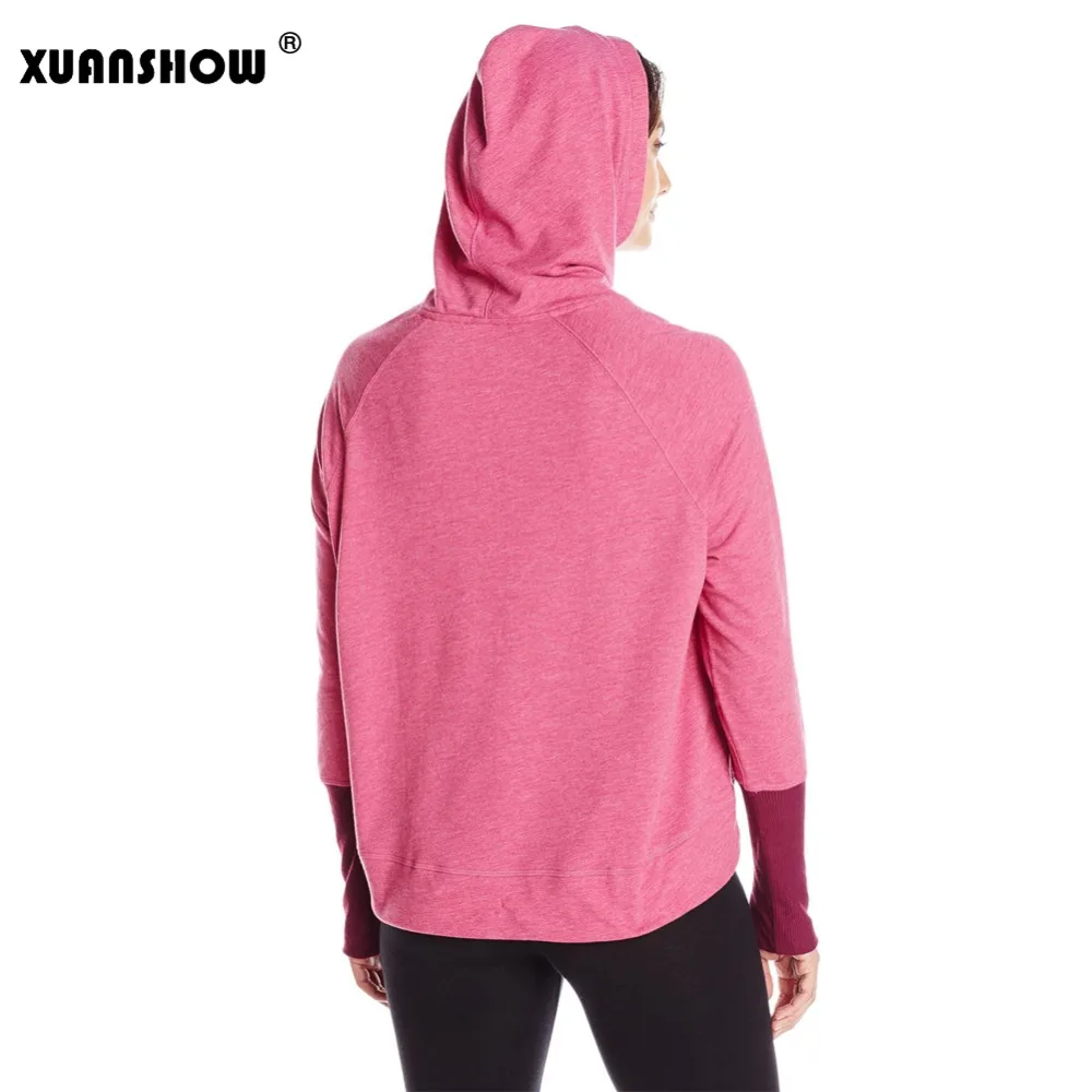 XUANSHOW весенне-осенние женские толстовки спортивная одежда пальто лоскутный рукав