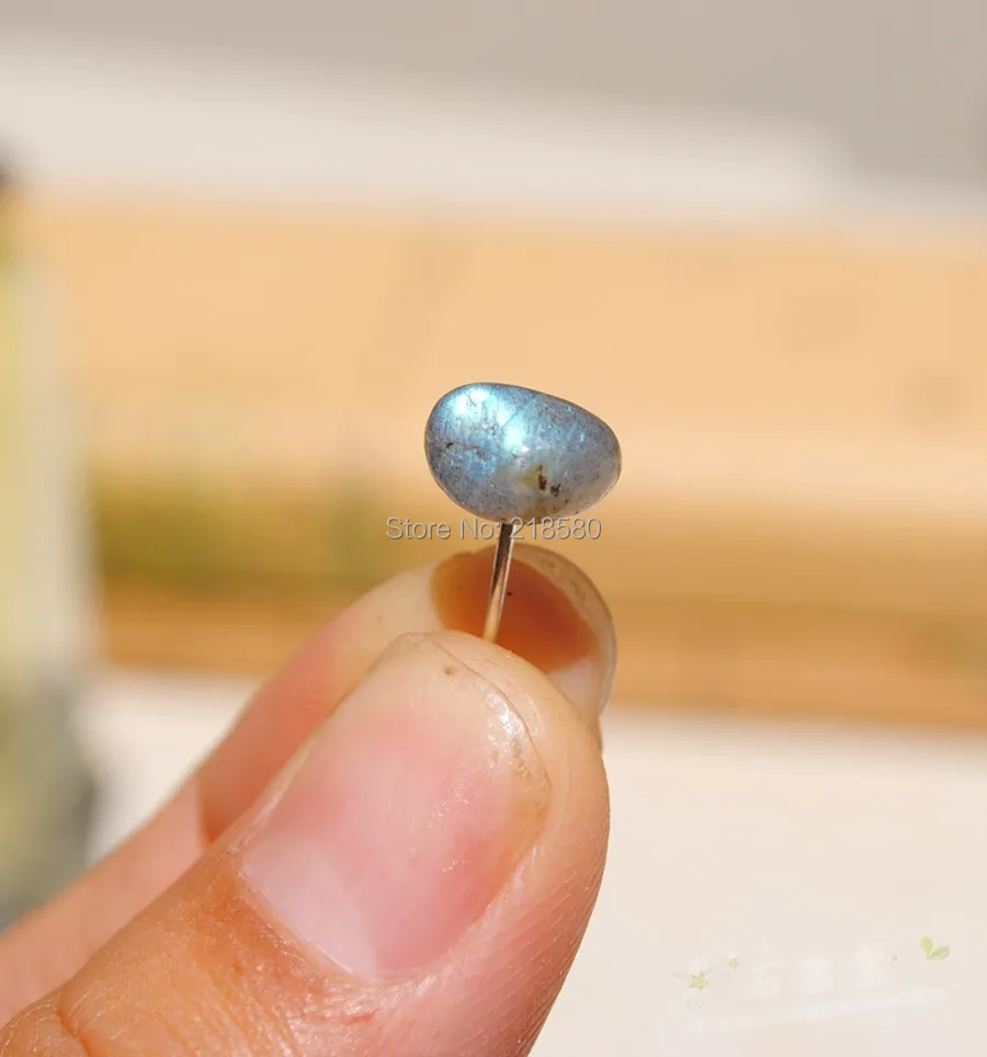 RAW Labordorite серьга с чакрой из натуральной кожи украшением в виде кристаллов