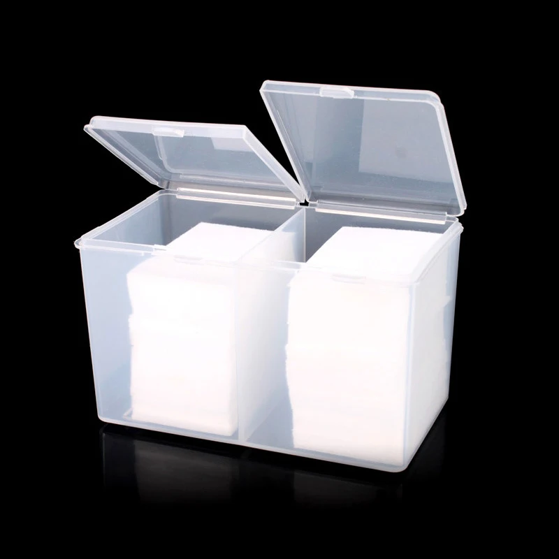 

2 Grits Cotton Wash Towel Nail Art Container Plastic Rhinestone Jewelry Storage Box Organizer Box Manicure Tools