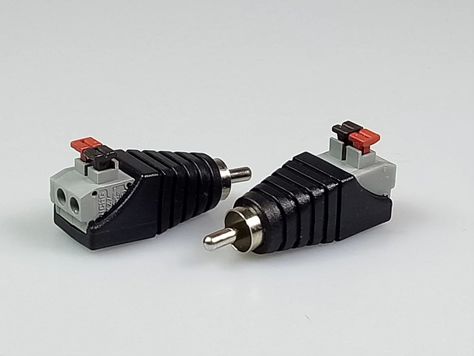 ESCAM 10 шт./лот RCA AV Balun Разъем разъем винтовой терминал нажимной Тип CAT5 для камеры