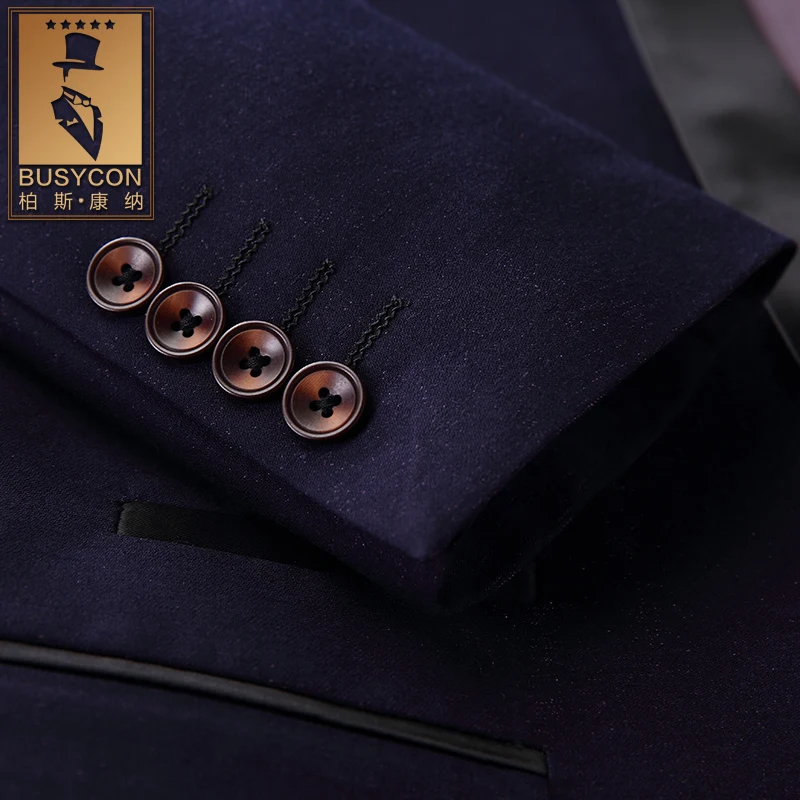 Фиолетовый костюм из двух предметов Terno Masculino Slim Fit шаль воротник мужские свадебные костюмы