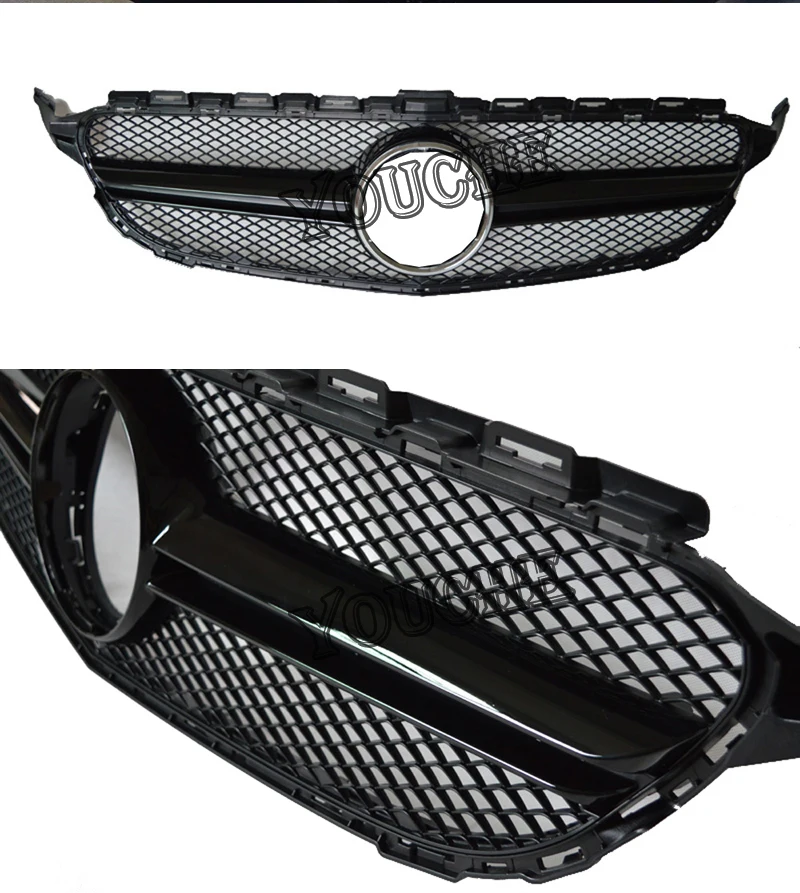 Решетка Переднего Капота W205 для Mercedes C W205 AMG посылка C180 C200 C250 C300 C350- GT/Diamond/AMG стильная решетка