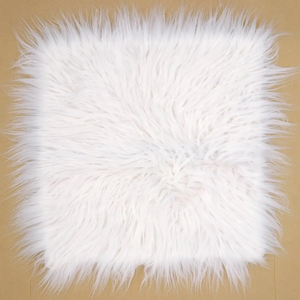 White Fur OurWarm, 45x45 см, наволочка для подушки, одноцветная, с одной стороны, искусственный мех, декоративная наволочка, чехол для подушки, супер мягкий плюш для дивана, кровати, домашний декор - Цвет: White Fur