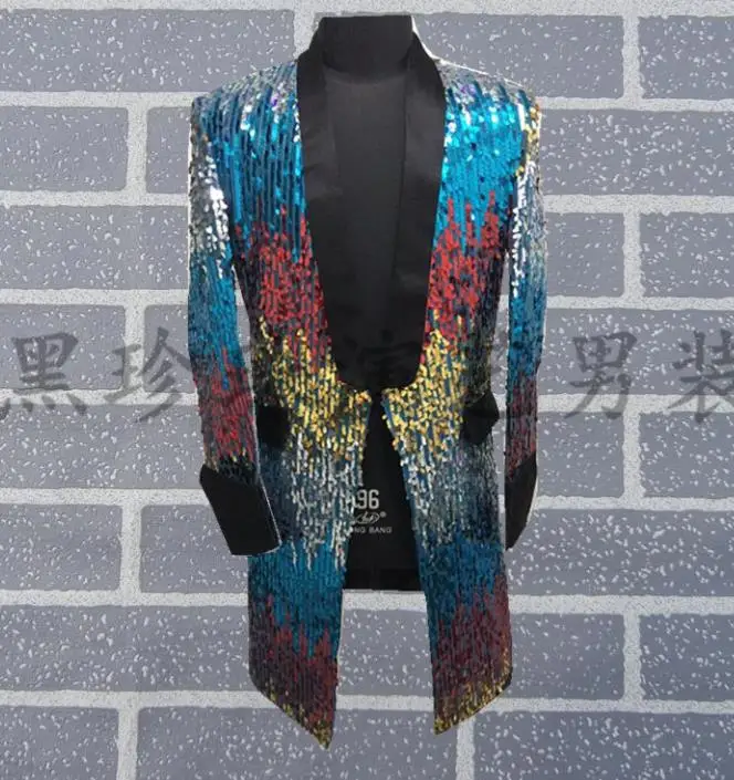 

Fashion men blazer designs masculino homme terno stage costumes for singers men sequin blazer dance clothes jacket style dress