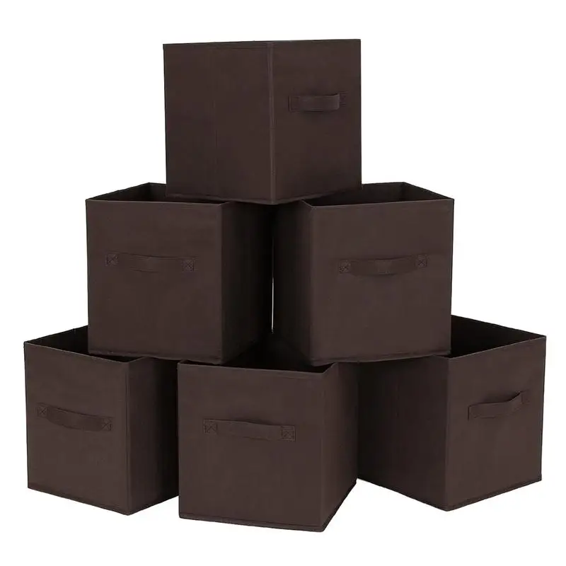 6 шт. складной тканевый куб для хранения корзин ящиков органайзеров игрушек книг