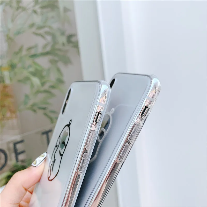Модный мягкий чехол для телефона с линиями Apple iphone 7 Plus чехлы мультяшным рисунком