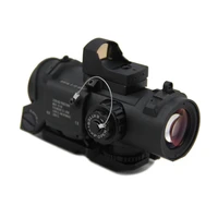 tactical dr 1x 4x magnifier optic rifle scope red illuminated mil dot hunting scope black