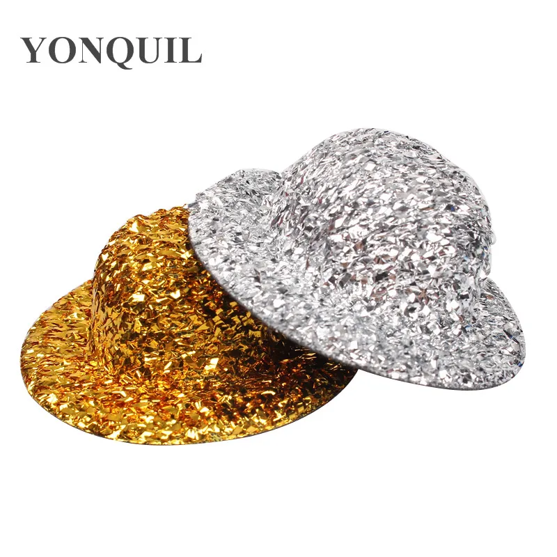 

2.75" Glitter Blingbling Kawaii Fascinator Base Sequin Mini Top Hats DIY Hair Accessories 9 Colors Selet 50Pcs/Lot free shipping