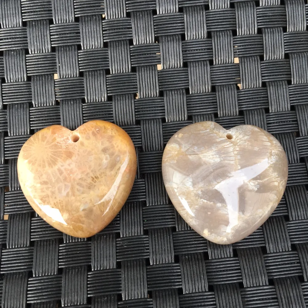

Красивые природные драгоценные камни из кораллового нефрита в форме сердца рейки, лечебные кристаллы, минералы, драгоценный камень, 2 шт.
