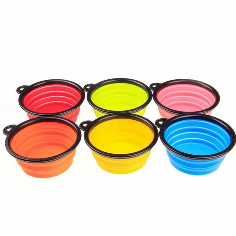 Новый креативный портативный складной выдвижной силиконовый поилка для