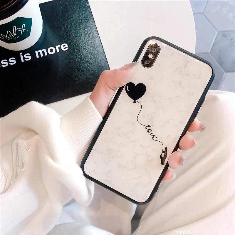 GlamPhoneCase стеклянный мобильный чехол для iPhone X 6 plus Жесткий Чехол 7 8 6splus простой