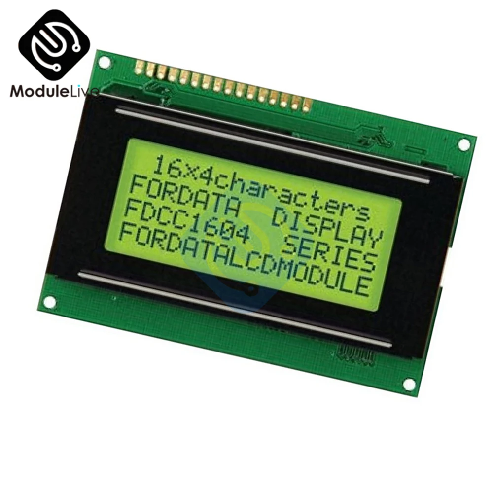 ЖК дисплей 16x4 1604 символьный LCM синий/желтый черный свет 5 В для Arduino|Детали и