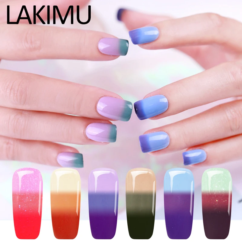 Lakimu НОВЫЙ Температурный меняющий Цвета УФ гель для ногтей тепловой Гель лак