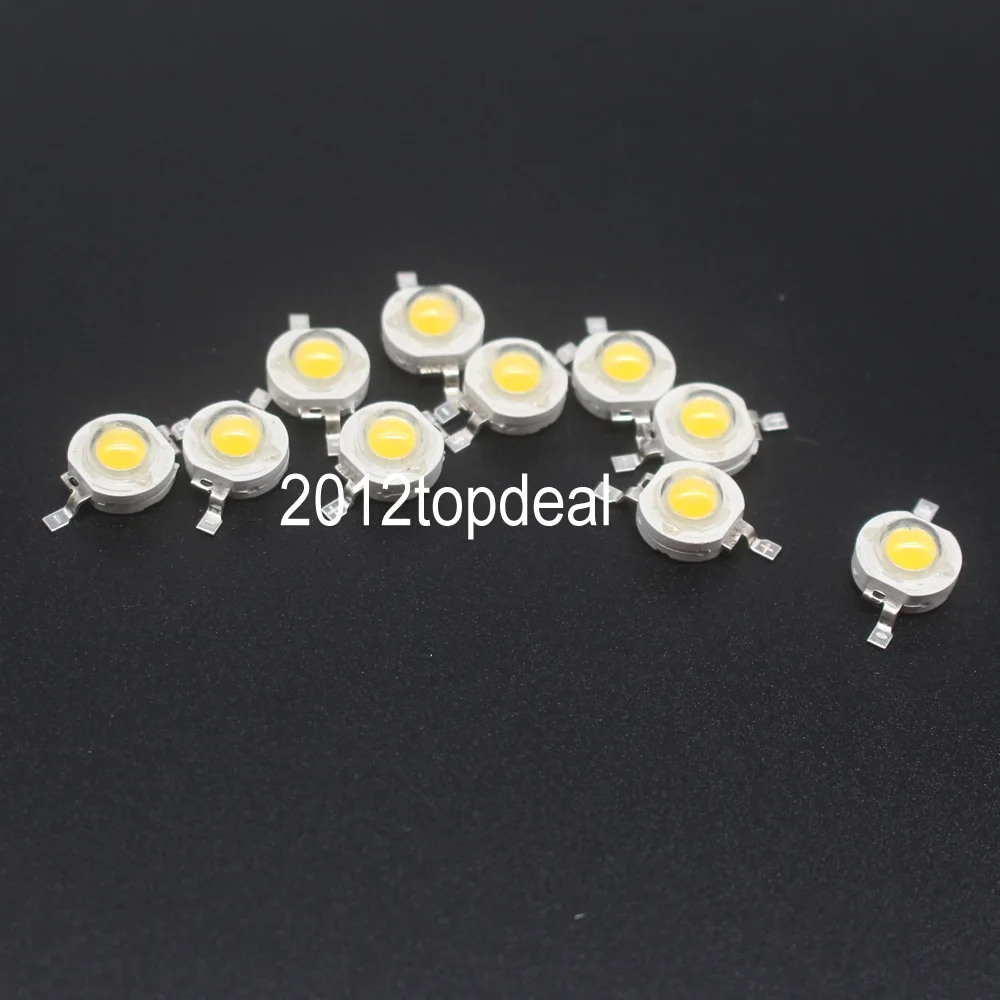 Лот 10 20 50 100pcs1W 3W Холодный/чистый белый теплый холодный 200 ~ 260LM светодиодный