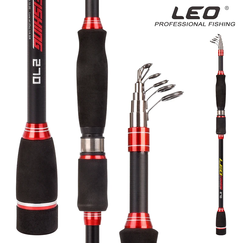 Leo эксклюзивный Портативный Телескопический приманка Рыбалка род 40 т углерода