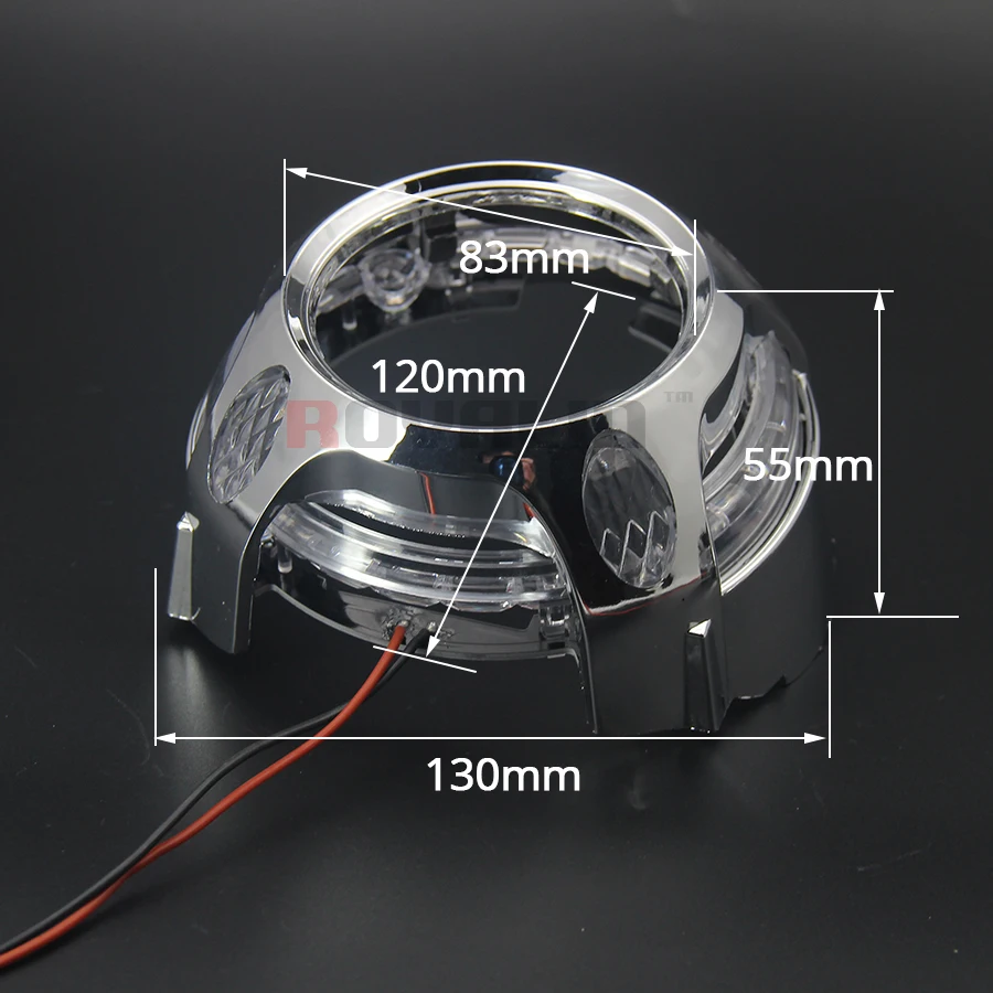 ROYALIN DRL светодиодный ангельские глазки дневные ходовые огни мини Биксенон HID
