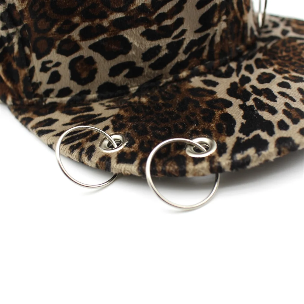 Minhui 2017 новая мода железные кольца кепка мужские бейсболки леопардовые кепки в