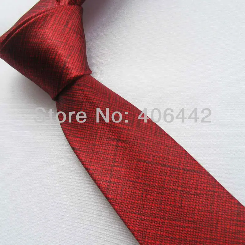Тонкий галстук из полиэстера 2 дюйма красные узкие галстуки повседневный узкий