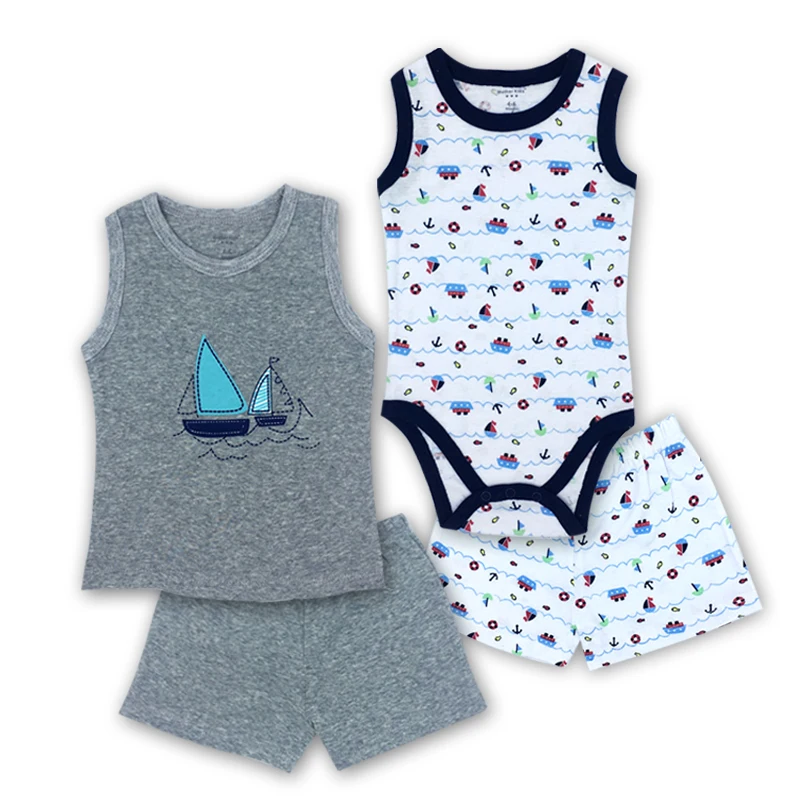 Fashion 2021Summer short sleeve baby sets for girl clothes 100% cotton girls boys Toddler clothing | Детская одежда и обувь