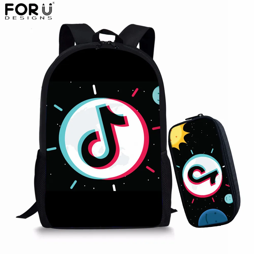L4859C-K FORUDESIGNS/школьные сумки для девочек-подростков с музыкальными нотами; женский рюкзак для путешествий; школьная сумка для девочек; комплекты; Прямая поставка; mochila feminina - Цвет: L4859C-K