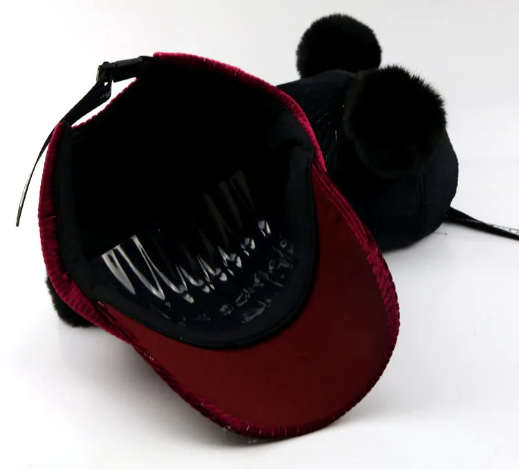 Hat for boy and girl Children's hat 2018 autumn winter new cute cartoon double ball pompom hats baseball caps kids Snapback | Детская
