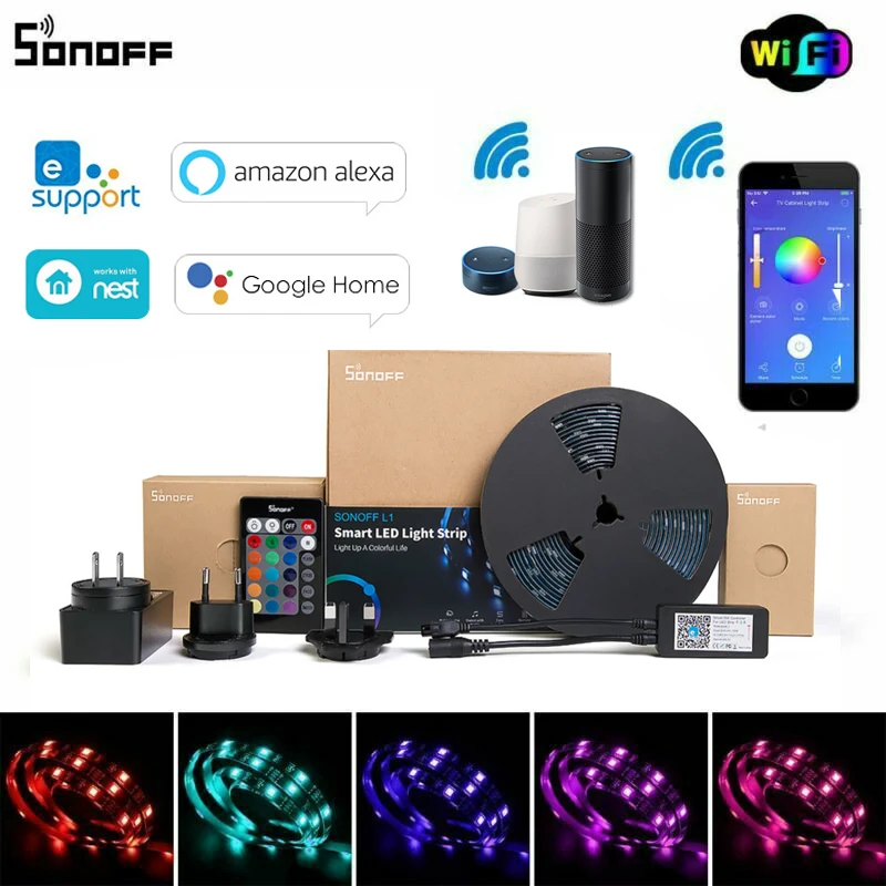 Смарт светодиодная лента SONOFF L1 с поддержкой Wi Fi и управлением через