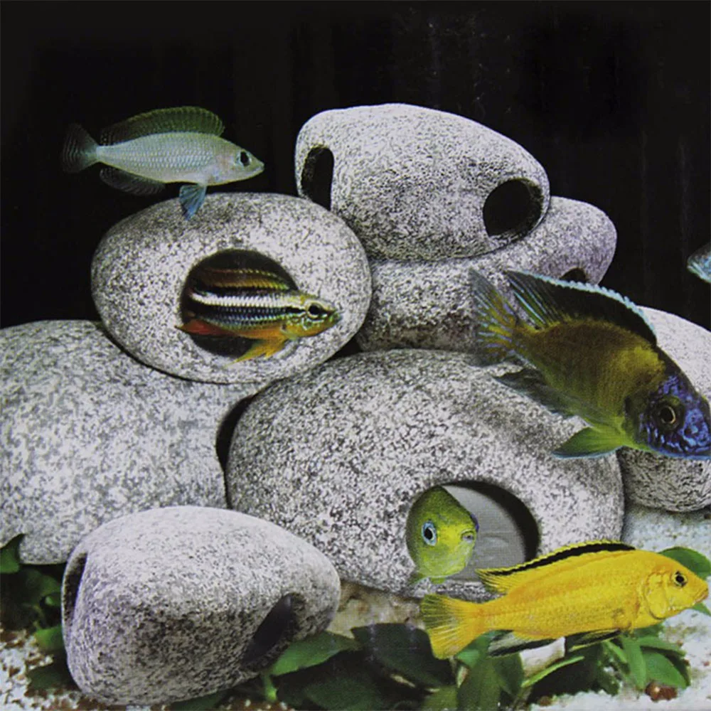 Аквариумный камень Cichlid украшение для пруда разведения креветок каменная пещера