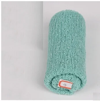 Mint Green 4 Детское одеяло для фотосъемки, хлопковое вязаное ежемесячное одеяло для новорожденных, супер мягкое детское Пеленальное Одеяло, реквизит для девочек, гамак, накидка s - Цвет: Mint Green 4