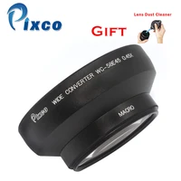 Pixco Professional 58mm 0.45X Wide Angle Lens with Macro Black Suit For Canon +with Rubber Air Blower Pump Dust Cleaner