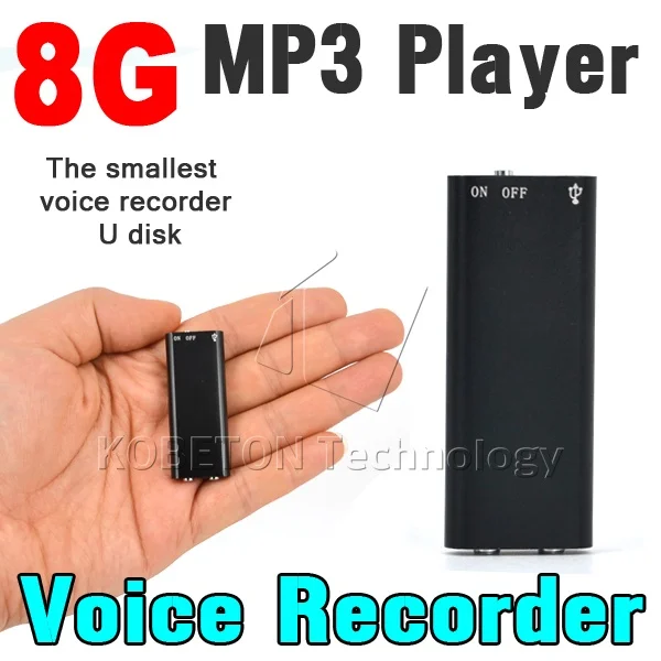 Kebidumei Mini 3 в 1 стерео MP3 плеер 8G цифровой Аудио Диктофон с накопителем USB флеш