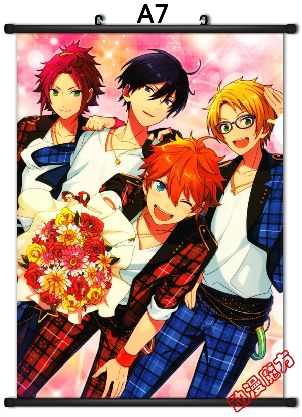 Японское аниме ансамбль звезды Akehoshi Subaru& Hidaka Hokuto& Yuuki Makoto домашний Декор стены прокрутки Декоративные плакаты с картинками